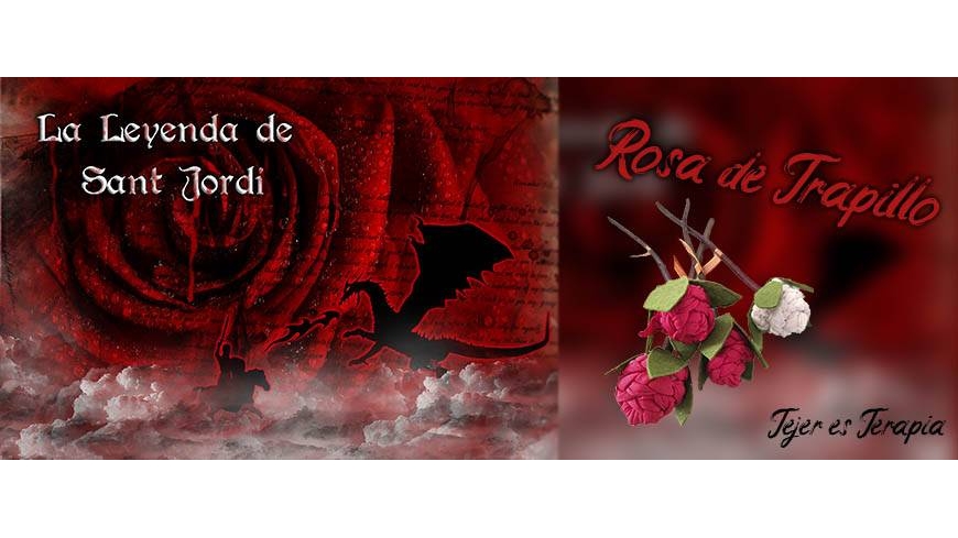 Rosa de Trapillo para Sant Jordi | Tejer es Terapia Rosa de Trapillo para Sant Jordi | Tejer es Terapia